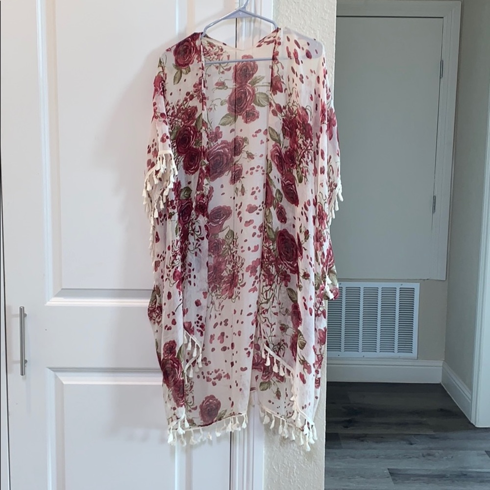 Floral kimono cardigan